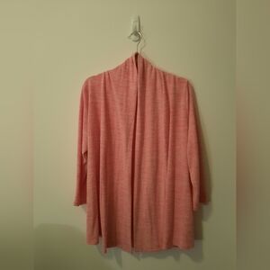 Peach Open-Front Cardigan